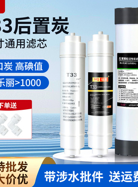 10寸T33后置活性炭净水器滤芯通用平压韩式一体快接口净水机滤芯