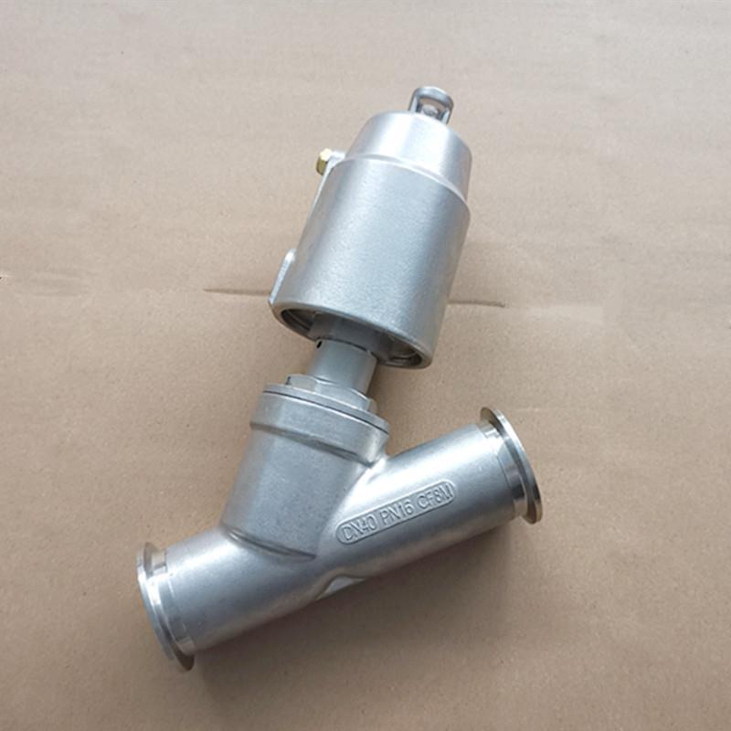 直供DN2制氮机用快装式角座阀质保一年无泄漏气动卡箍角阀