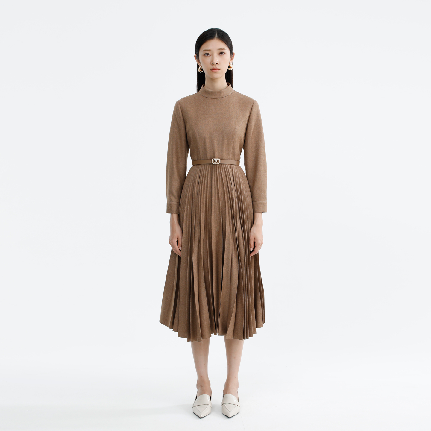 卡莉朵拉连衣裙C27D7547冬季新款高级感小香风百搭优雅显瘦