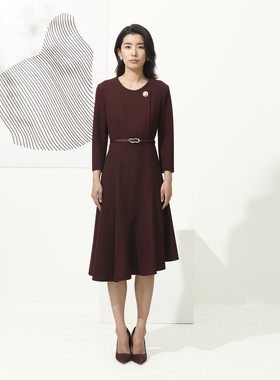 卡莉朵拉连衣裙C27C7523秋季新款通勤休闲风女