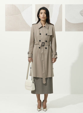 卡莉朵拉风衣C27C7600秋季新款通勤风外套女