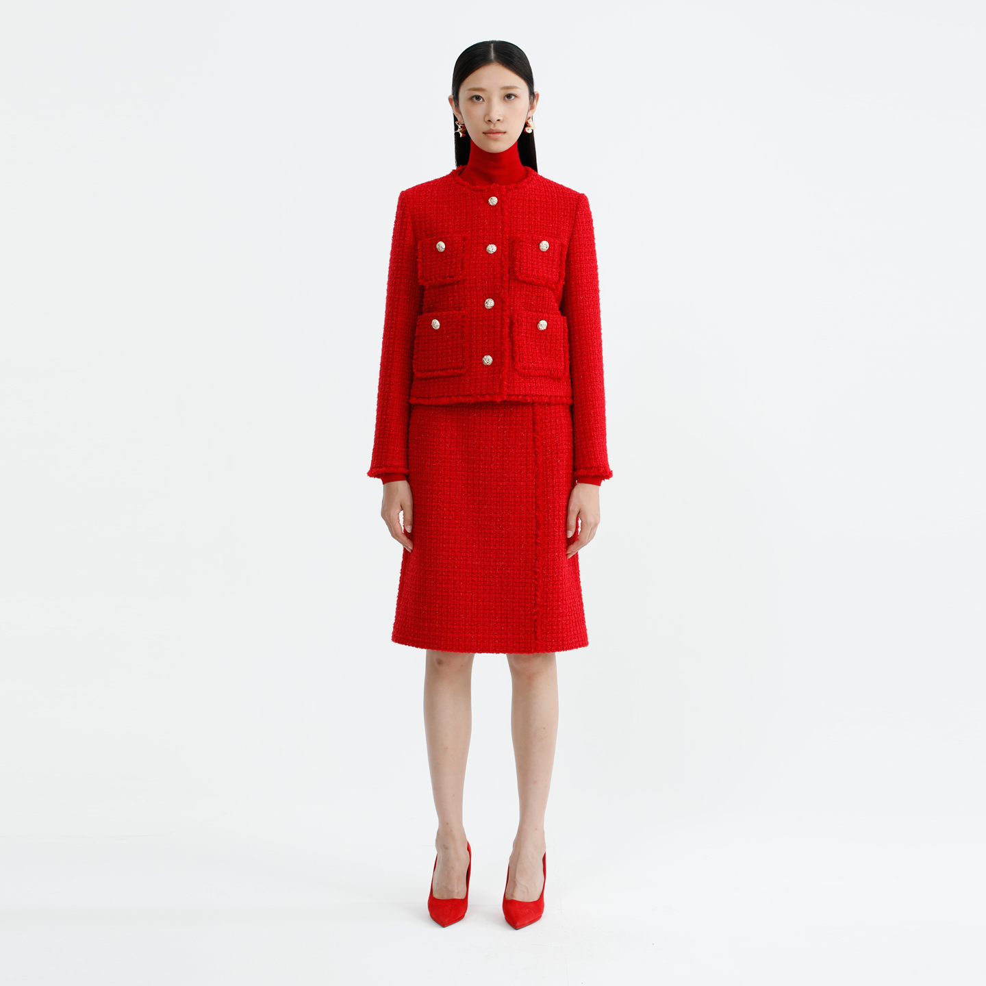 卡莉朵拉半身裙C27D7425冬季新款靓丽高雅明亮活力时尚感