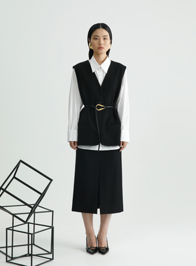 卡莉朵拉马甲C28C7110秋季新款通勤休闲气质女