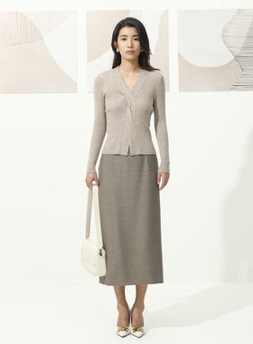 卡莉朵拉针织衫C27C7319秋季新款通勤休闲风女