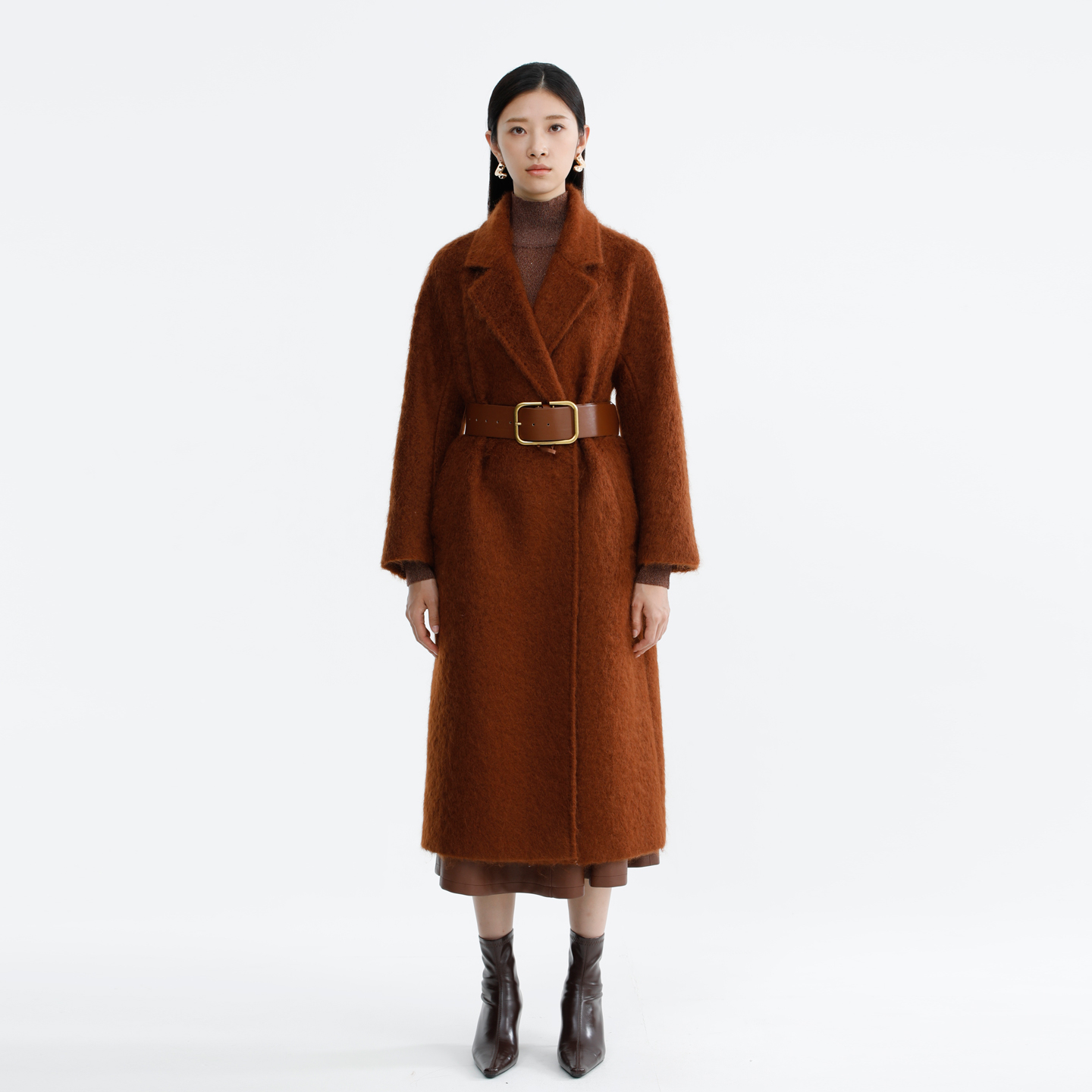 卡莉朵拉大衣C27D7718冬季新款时尚大方高级感经典优雅