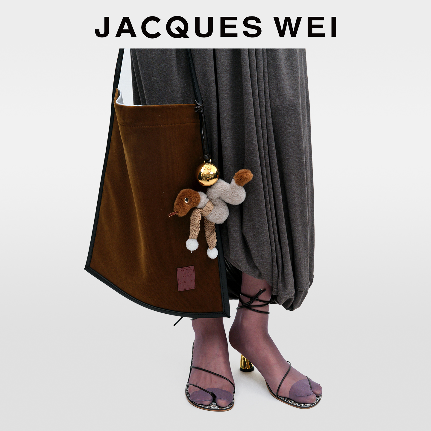 JACQUESWEI单肩手提灯芯绒帆布包