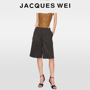 裤 女款 中裤 JACQUES 短裤 金扣西装 五分裤 WEI2026年马年灰色一片式