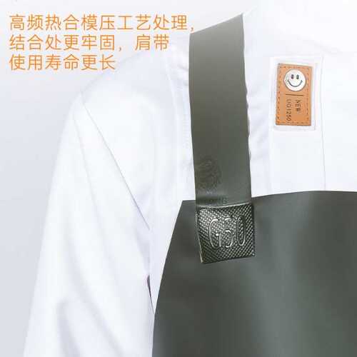 牛筋软皮围裙防水防油污厨房洗碗杀鱼水产餐饮男工作服女围腰
