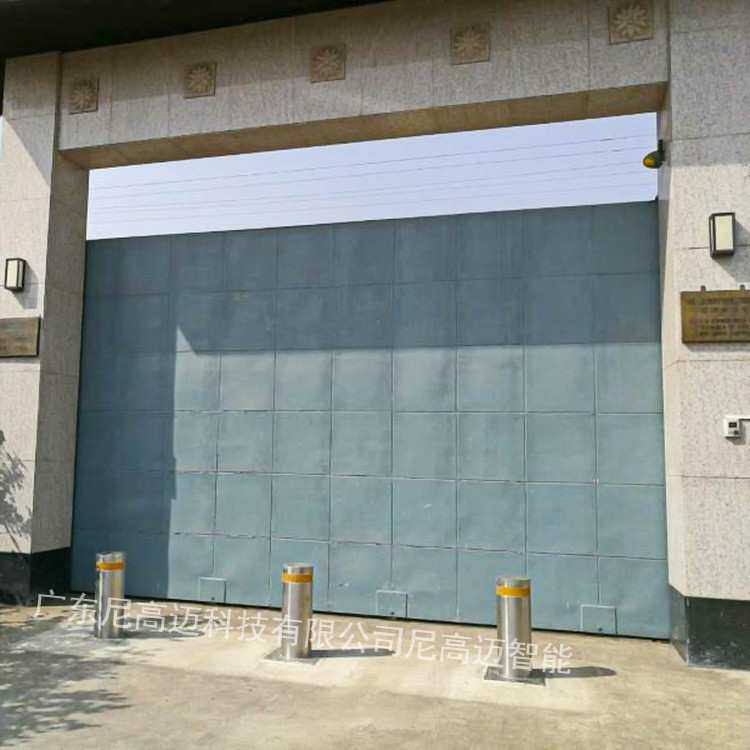 自来水厂大门安装液压升降柱大使馆防撞止车伸缩路桩升降拦车地柱