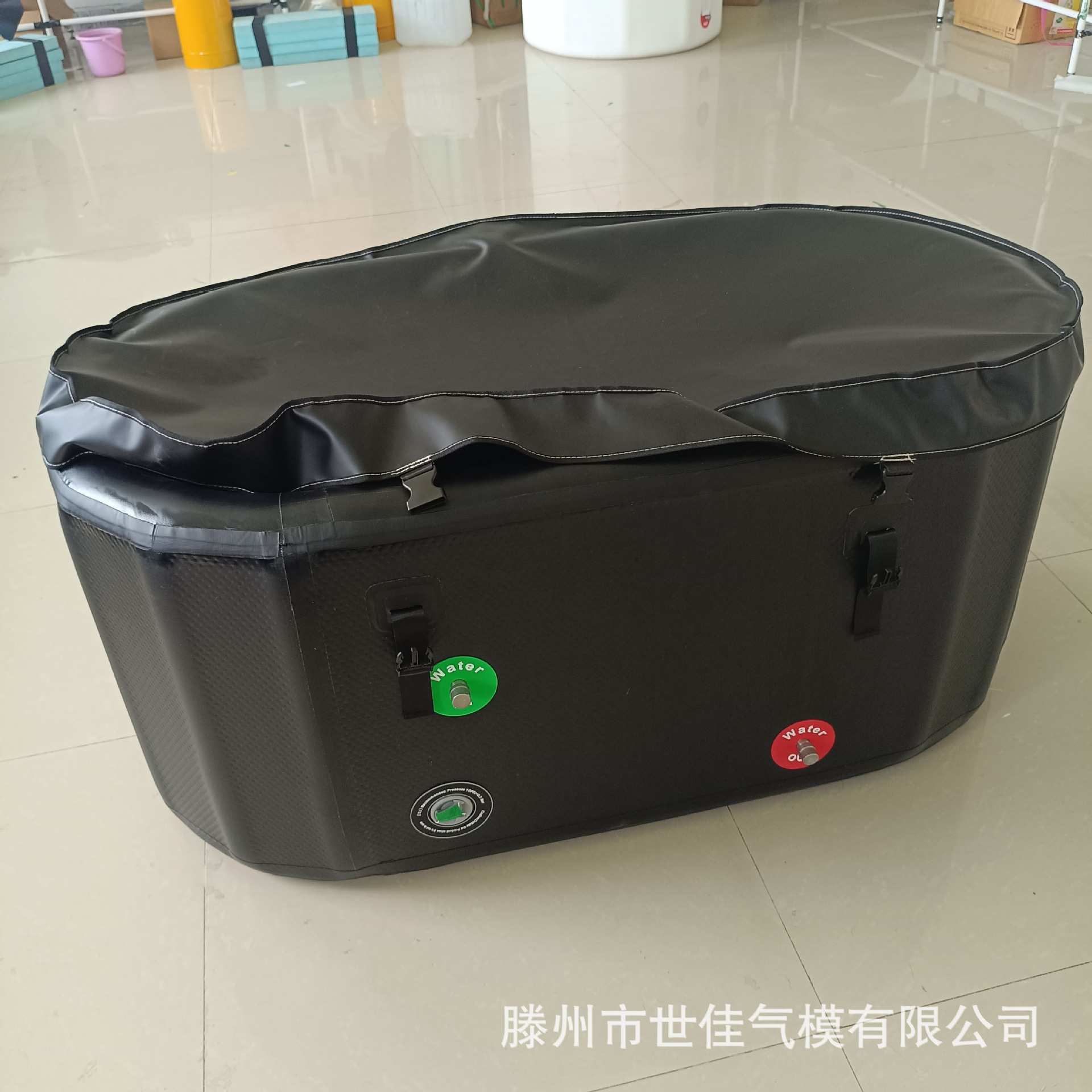 充气冰浴桶拉丝折叠洗澡桶冷疗康复inflatableicebath浴缸可折叠
