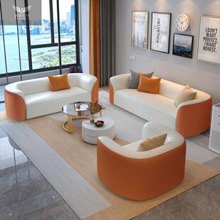 简约现代轻奢大小户型茶几沙发组合免洗新款科技布沙发客厅套装拼