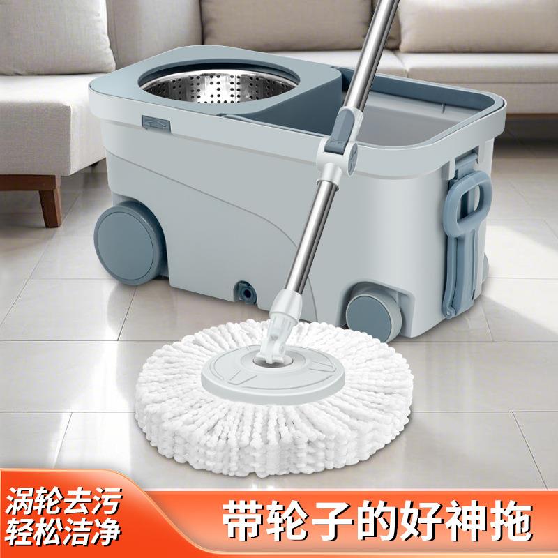 旋转拖把免手洗2025新款家用甩干墩布桶地拖布净脱水懒人拖地