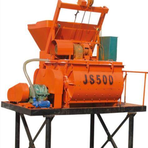 加强壁厚，持久耐用JS500型混凝土搅拌机双卧轴高效搅拌机