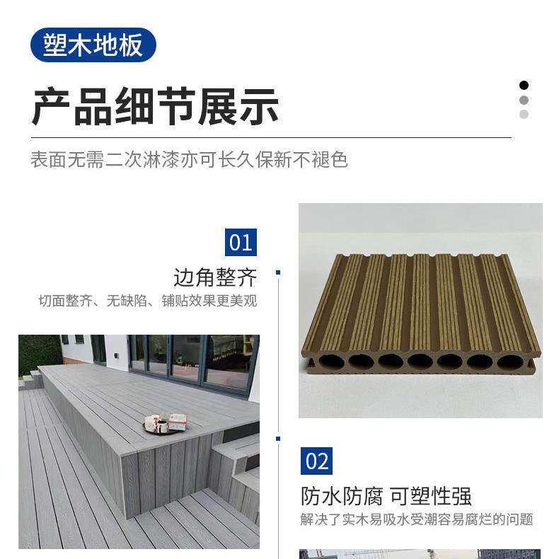 木塑共挤墙板招牌门头木屋吊顶护墙板户外阳台庭院格栅围栏防腐