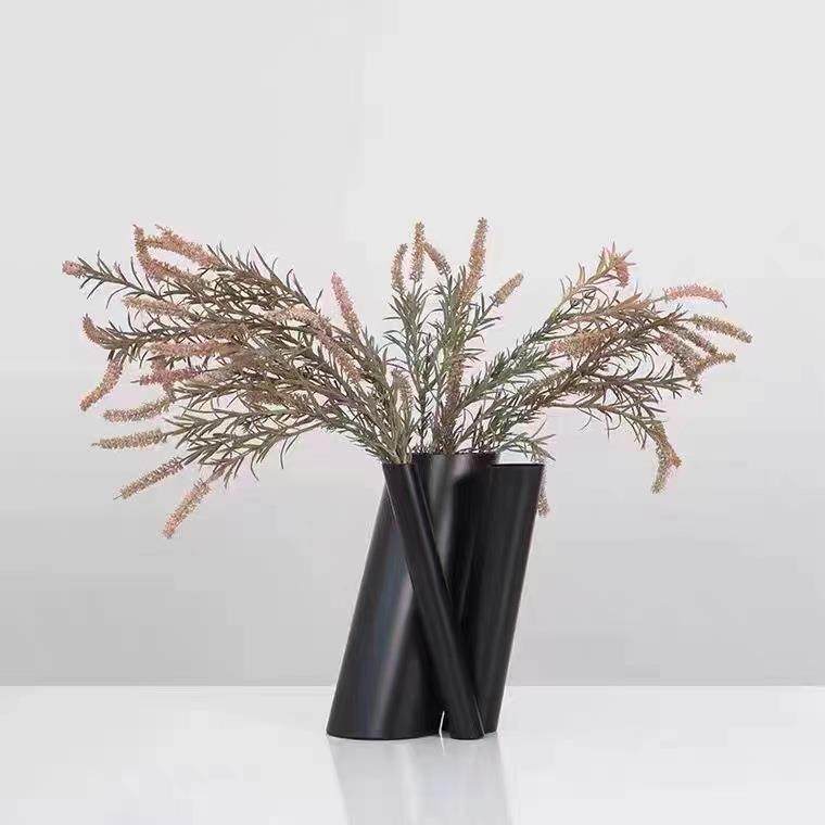 欧式家居现代极简约线条造型黑色异形花瓶样板房客厅书房玄关饰品,纺织面料/辅料/配套,纺织机械配件,淘宝优惠券,粉丝福利购,淘宝优惠卷