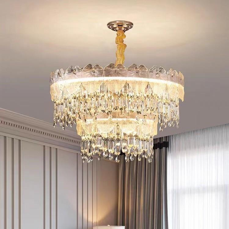 2024年新款轻奢客厅水晶吊灯卧室灯现代简约大气高档房间餐厅灯具