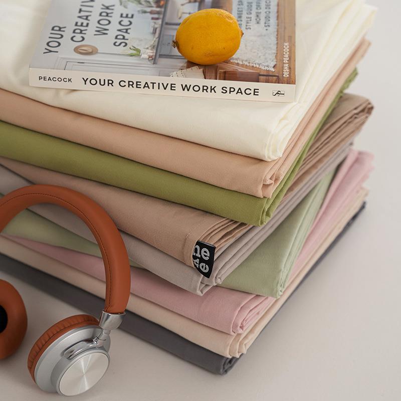 A类婴儿级~全棉磨毛床单单品简约纯色秋冬加厚纯棉床笠一圈皮筋