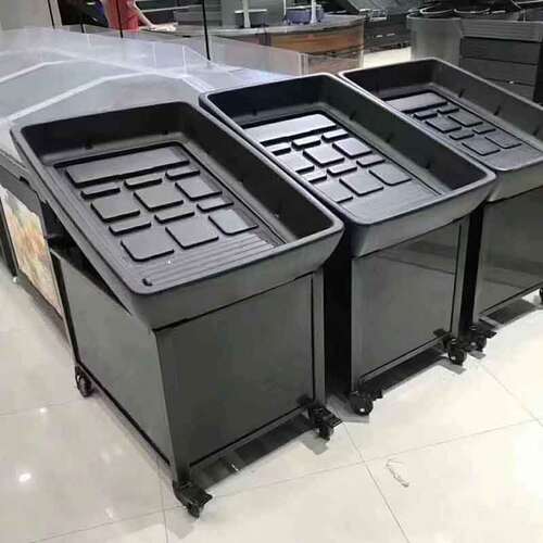 超市冰鲜展示台海鲜冷藏保存促销车水果店荔枝冷藏冷冻保鲜展示柜