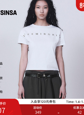 TREEMINGBIRD韩国女士25秋季字母短袖T恤上衣MUSINSA
