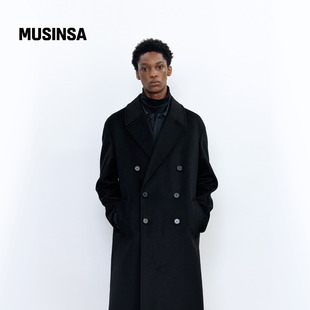双面毛呢长款 25秋季 INSILENCE韩国男士 大衣MUSINSA 含羊绒羊毛
