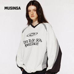 1993 STUDIO男女款25秋季复古廓形长袖插肩袖赛车手卫衣MUSINSA