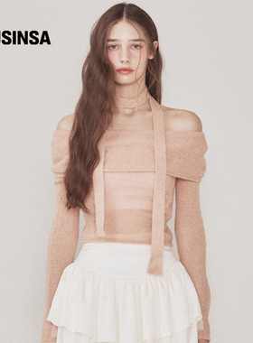 Not your rose韩国25秋冬花瓣针织上衣小众设计感长袖衫MUSINSA