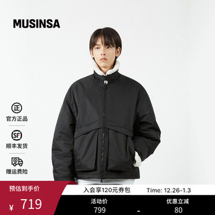 codegraphy韩国男女25秋季 仿羊羔绒夹克休闲翻领外套MUSINSA