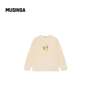 T恤MUSINSA 简约休闲宽松百搭舒适长袖 CHIN DOWN韩国女士25冬季