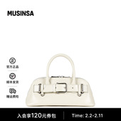 OSOI 韩国女士25秋冬复古皮带扣小众吸睛迷你手提包贝壳包MUSINSA