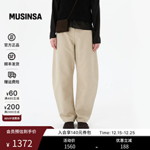 AMOMENTO 韩国女士25冬季休闲时尚流行简约弯刀裤 MUSINSA