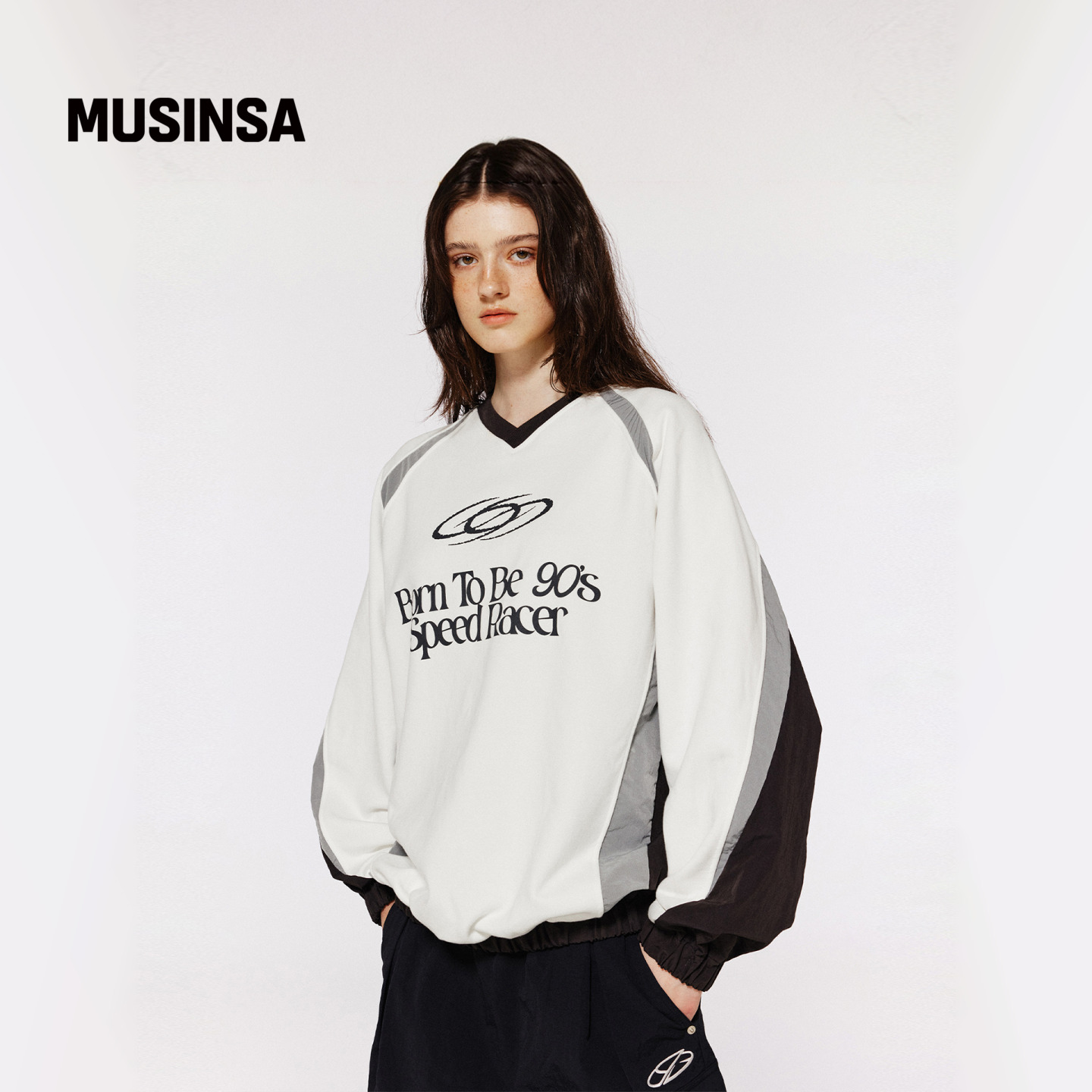 男女同款秋季廓形长袖插肩袖卫衣