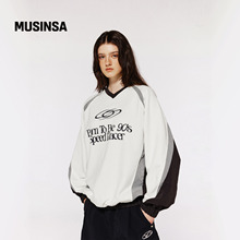 1993 STUDIO男女款25秋季复古廓形长袖插肩袖赛车手卫衣MUSINSA