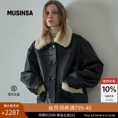 复古毛呢双面穆斯坦格外套