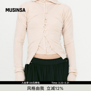 针织开衫 女士潮流舒适通勤日常修身 MUSINSA CLASSIC韩国春季 LOW