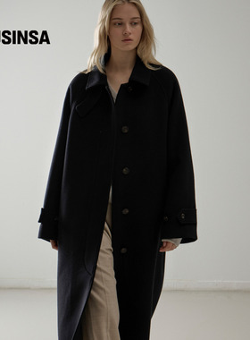 【含羊毛羊绒】FACADE PATTERN韩国25秋冬巴尔玛卡安大衣MUSINSA