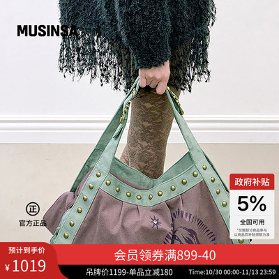 女士Faithless铆钉装饰包