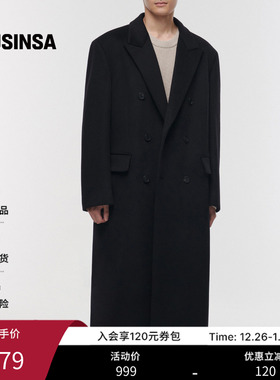 【含羊绒羊毛】musinsa standard韩国25秋冬男士长款毛呢大衣外套