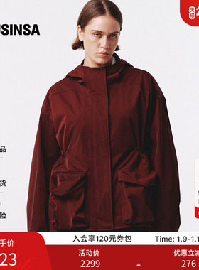 Kijun韩国女士25秋季好看时尚流行短款街机口袋派克大衣MUSINSA