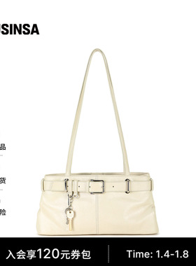 OSOI 韩国女士25秋季复古长肩带时尚皮带扣钥匙手提包MUSINSA