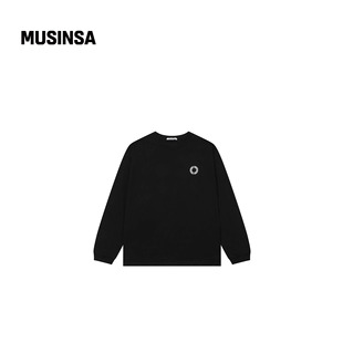 百搭Logo长袖 CHIN 黑色时尚 新款 T恤MUSINSA DOWN韩国男女25秋季