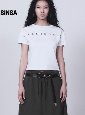 TREEMINGBIRD韩国女士25秋季字母短袖T恤上衣MUSINSA