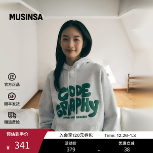 LOGO字母印花休闲随性连帽卫衣MUSINSA 秋季 codegraphy 男女同款