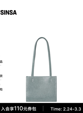 STAND OIL韩国女士25冬季简约蓝色翻盖气质迷你方包容包MUSINSA