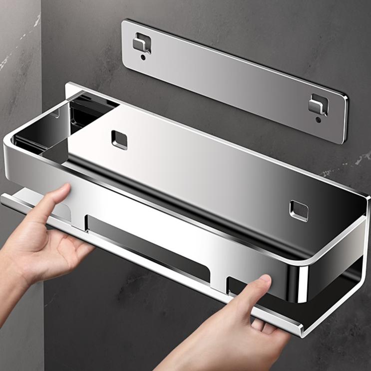 304不锈钢浴室置物架免打孔壁挂D洗漱台墙上厕所洗手卫生间收纳架