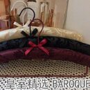新品 巴洛克经典 布艺防滑海绵衣服裤 架衣撑无痕布衣架裙夹植绒 欧式