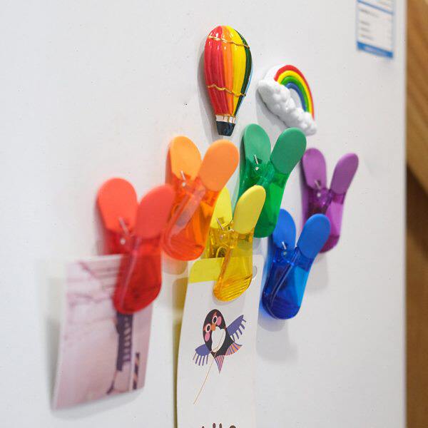 厨房磁吸塑料夹子冰箱贴夹照片磁力贴一套家居封口夹留言条吸铁石