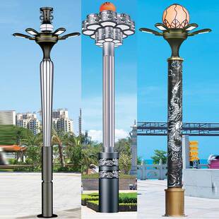 led景观照明灯复古现代简约景观灯雕花太阳能户外镀锌景观照明灯