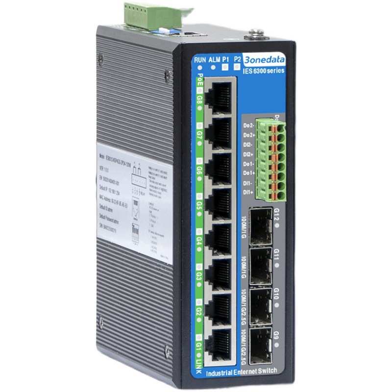 3onedata IES6300-8GT2GS2HS-2P48 三旺千兆网管工业以太网SWITCH