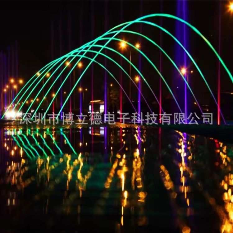 庭院玻光跳泉波光泉光亮水景波光景观水秀喷泉安装公司5M10M跨度