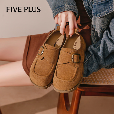 FIVEPLUS棕色勃肯鞋女